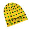Polka Dot Pattern Jamaican Colors Yellow Daily Style Knit Hat for Adults Perfect for Weekend Errands Quick Meetups Or Everyday City Wear with a Touch