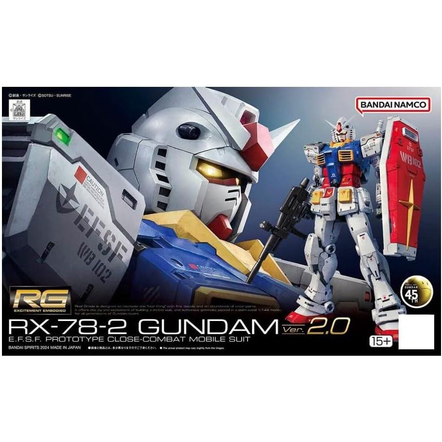RG Mobile Suit Gundam RX-78-2 Gundam Ver.2.0 масштаб 1/144 цветная пластиковая модель