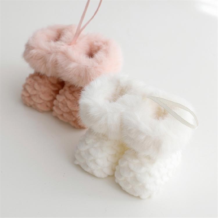 Handmade Christmas Decoration Plush Boot Ornament Festival Hanging Pendant Accessories for Fireplaces Children Gift