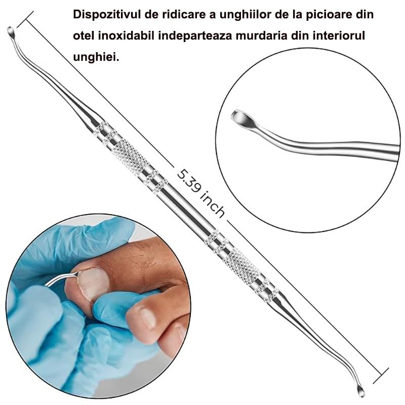Stainless Steel Pedicure Kit 12 Pieces Professional Manicure Set Silver Portable Nail Care Tools