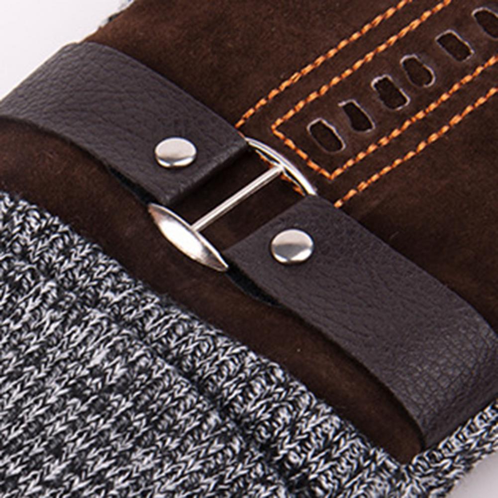 1 Pair Men Gloves  Chic Anti-pilling Winter Gloves  Wear-resistant Men Winter Gloves