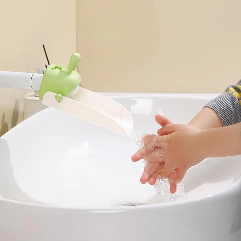 1Pc Faucet Extender Splash-proof U-shaped Cute Bunny Design Adults Children A Bathroom Handwashing Toy Kids Hand Washing Device