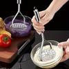 Stainless Steel Masher, Manual Potato Masher for Home Kitchen, Fruit and Vegetable Crusher, Baby Food Preparation Tool