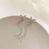 Fashion Butterfly Tassel Long Earrings For Women Girls Elegant Crystal Jewelry Ear Rings Lady Earrings Gift