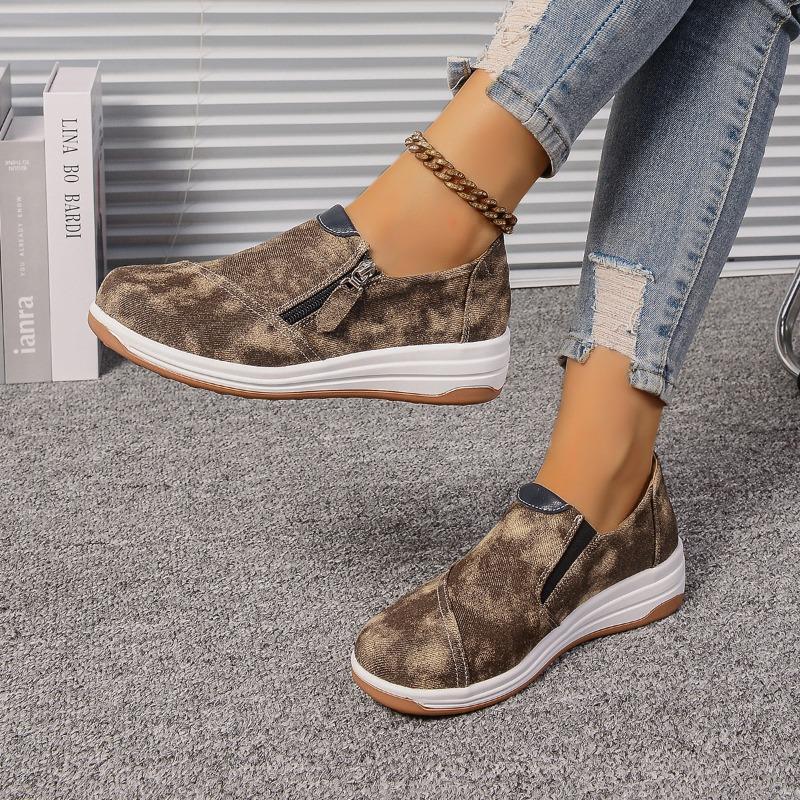 Women's Autumn New Casual Yunda Shoes Women's Platform Muffin Leather One Step Casual Single Shoes