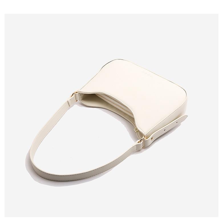 IELGY Korean Version Crescent Bag Fashion Texture Shoulder Bag Large Capacity Retro Underarm Bag Portable