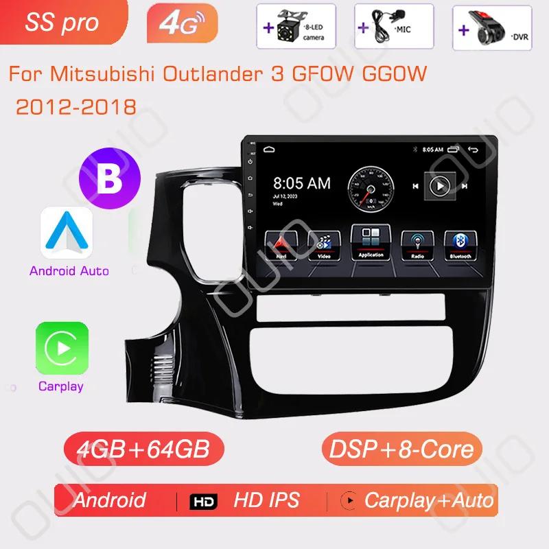 Radio Android13 Carplay Pentru Mitsubishi Outlander 3 GF0W GG0W 2012 2013-2018 Stereo Auto Player Multimedia Android Auto GPS Navi