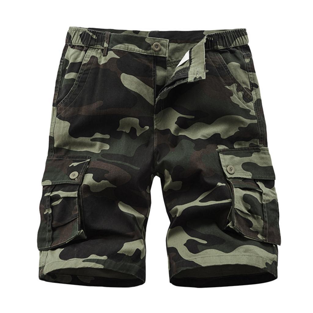Men’s Fashion Camouflage Multi Pocket Cargo Shorts Outdoor Sports Hiking Five Shorts S to XXXL Waist Sizes 32 to 42