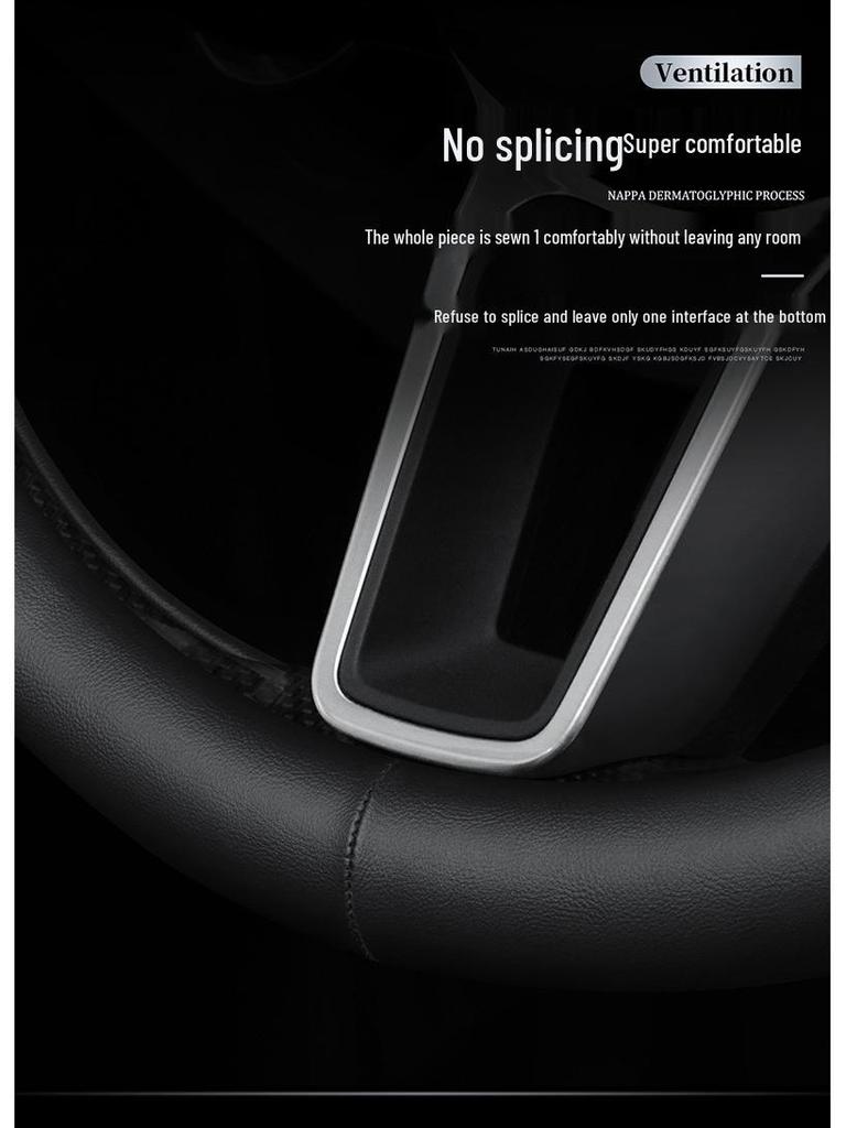 Lynk & Co Genuine Leather Steering Wheel Cover for Models 01, 02, 03, 03+, 05, 0906 (New Energy Vehicles)