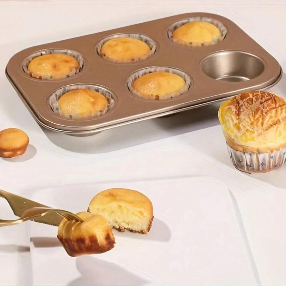Muffinsform Muffinsplåt Muffinsform Muffinsplåt Kolstål Bakplåt Non-stick Bakform Kexplåt Mikrovågsugn Kakform