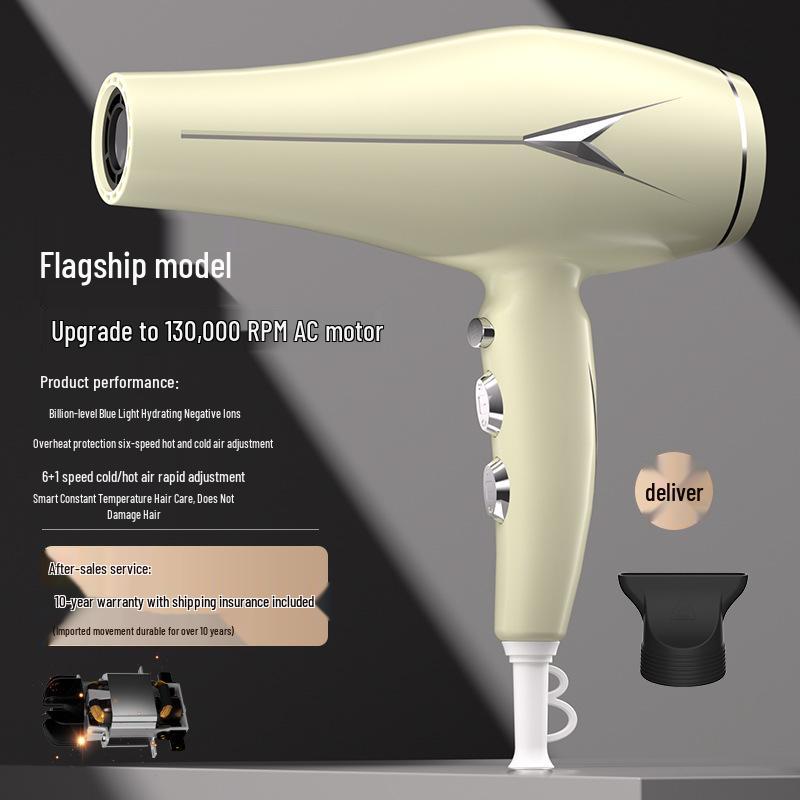 High Power Blue Light Negative Ion Hair Dryer with Strong Wind