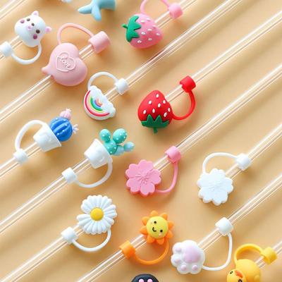 For Straws Anti-Dust Silicone Anti-Dust Cap Straw Plug Bottle Accessories Straws Decorative Cap