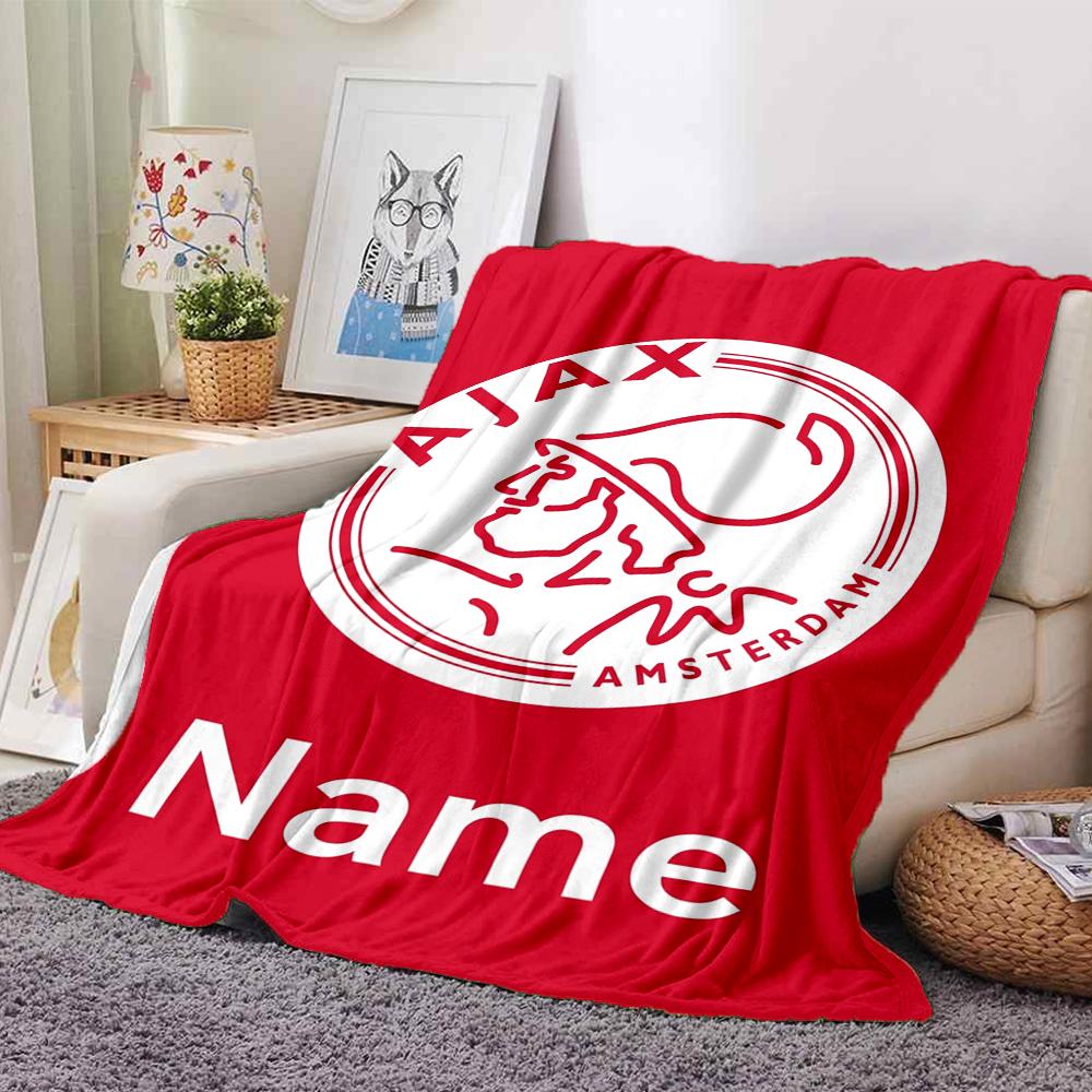 Custom Name Ajax Theme Printed Blanket Perfect For Couch Bed Travel Outdoor Use Machine Washable Cozy Durable