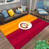 Area Rug Galatasaray 1905 Logo Orange Red Vertical Stripes Turkish Soccer Carpet Office Decor Gift for Men