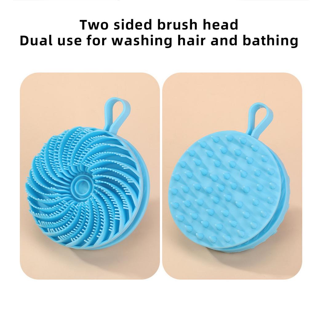 Silicone Body Scrubber Whirlwind Double Sided Bath Brush Hair Washing Massage Comb Bathroom Skin Shower Cleaning Brushes
