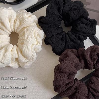 Juoda smėlio spalvos kavos spalvos plaukų gumytė didelė korėjietiška pūsta senovinio stiliaus arklio uodegos laikiklis elastinis raištis plaukų gumytė moterims merginoms plaukų aksesuarai