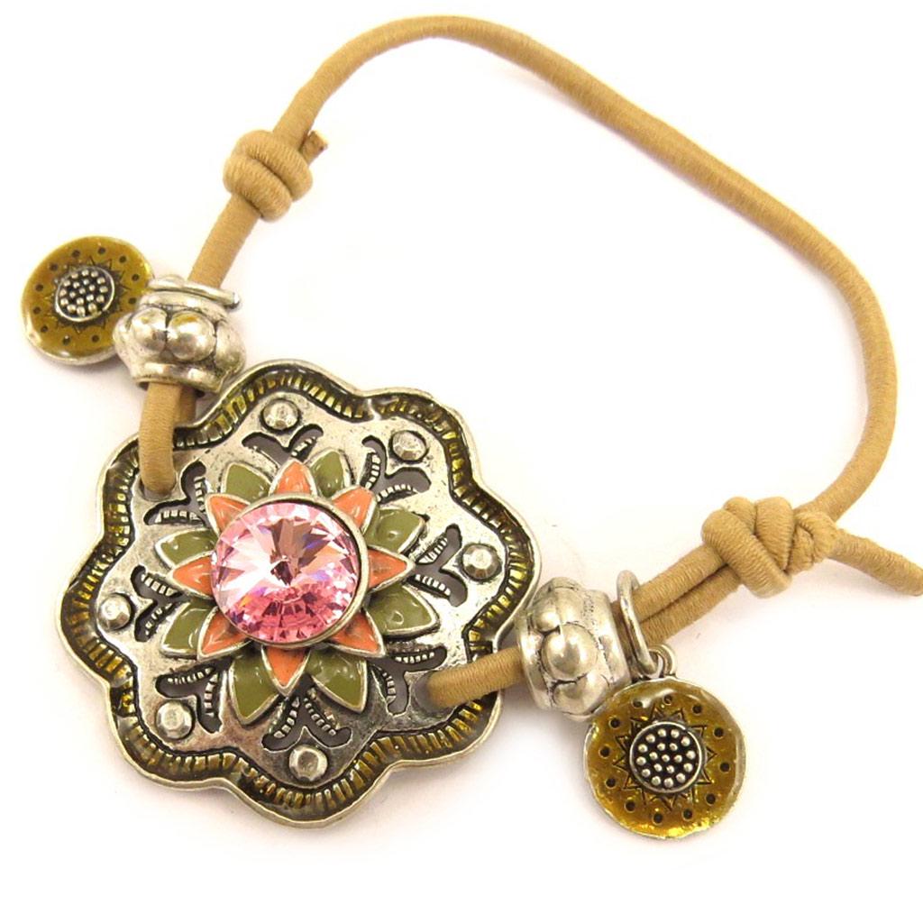 Les Trésors De Lily [E5844] - Designer Bracelet 'Memories of the Past' Amber Pink