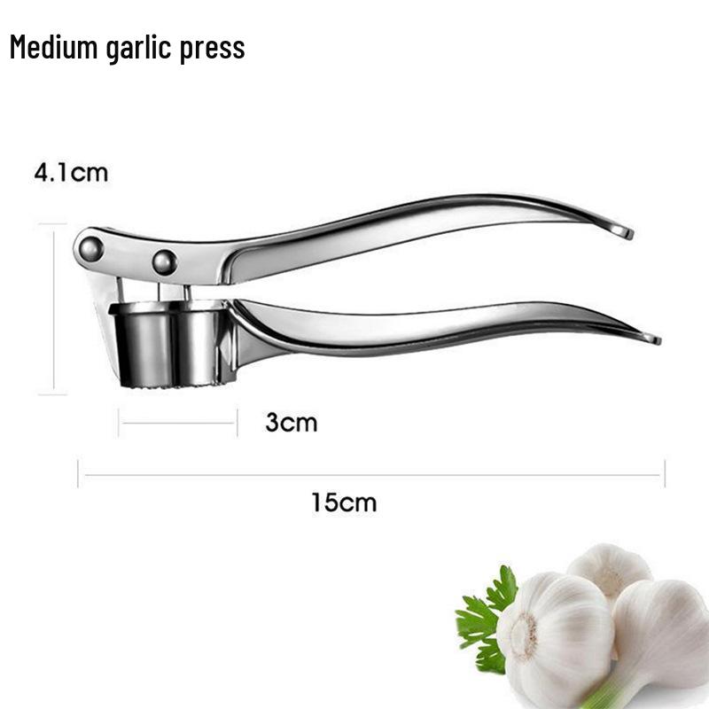 Stainless Steel Multifunctional Garlic Press, Peeler, Chopper & Mincer