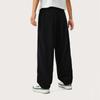 Li Ning Sports Lifestyle Series Solid Color Loose Mid Waist Knitted Sports Pants Men Bottoms Black AKXU525-3