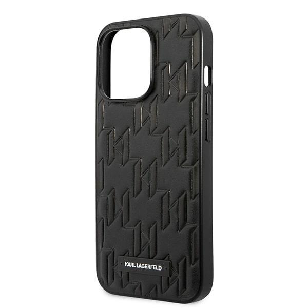 Etui Do iPhone 13 Karl Lagerfeld Monogram Plaque Czarne