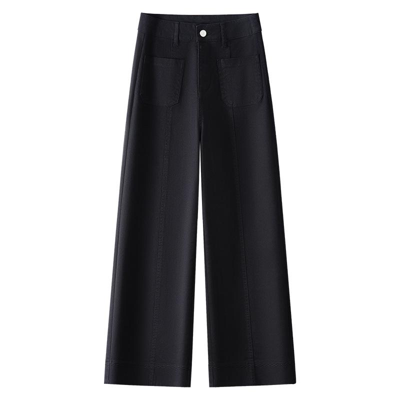 

Women s 2025 Spring Black High Waist Straight & Wide Leg Retro Jeans M белый
