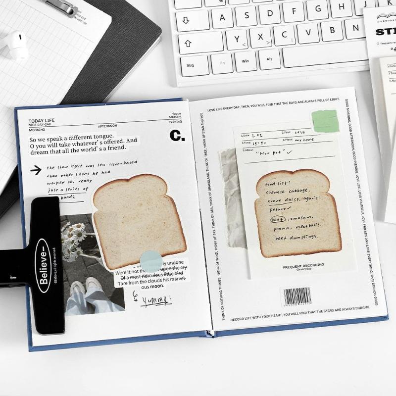 Memo Pad Todays Gift Happy Series Simple Breakfast Themed Student Note Message Sticker Kawai Stationery Office School Supplies