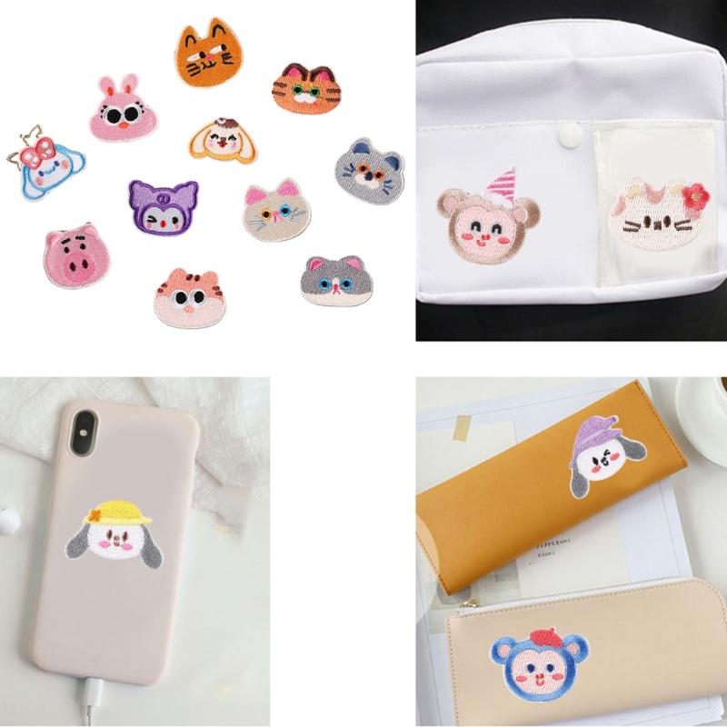 11 Pcs Sew On/Iron On Patches Cartoon Animal Embroidered Patches Sewing Patches Applique Patches for Bag Decorations