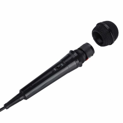 Lightweight and Practical Wired Dynamic Handheld Microphone with Moving Coil for Karaoke (black)