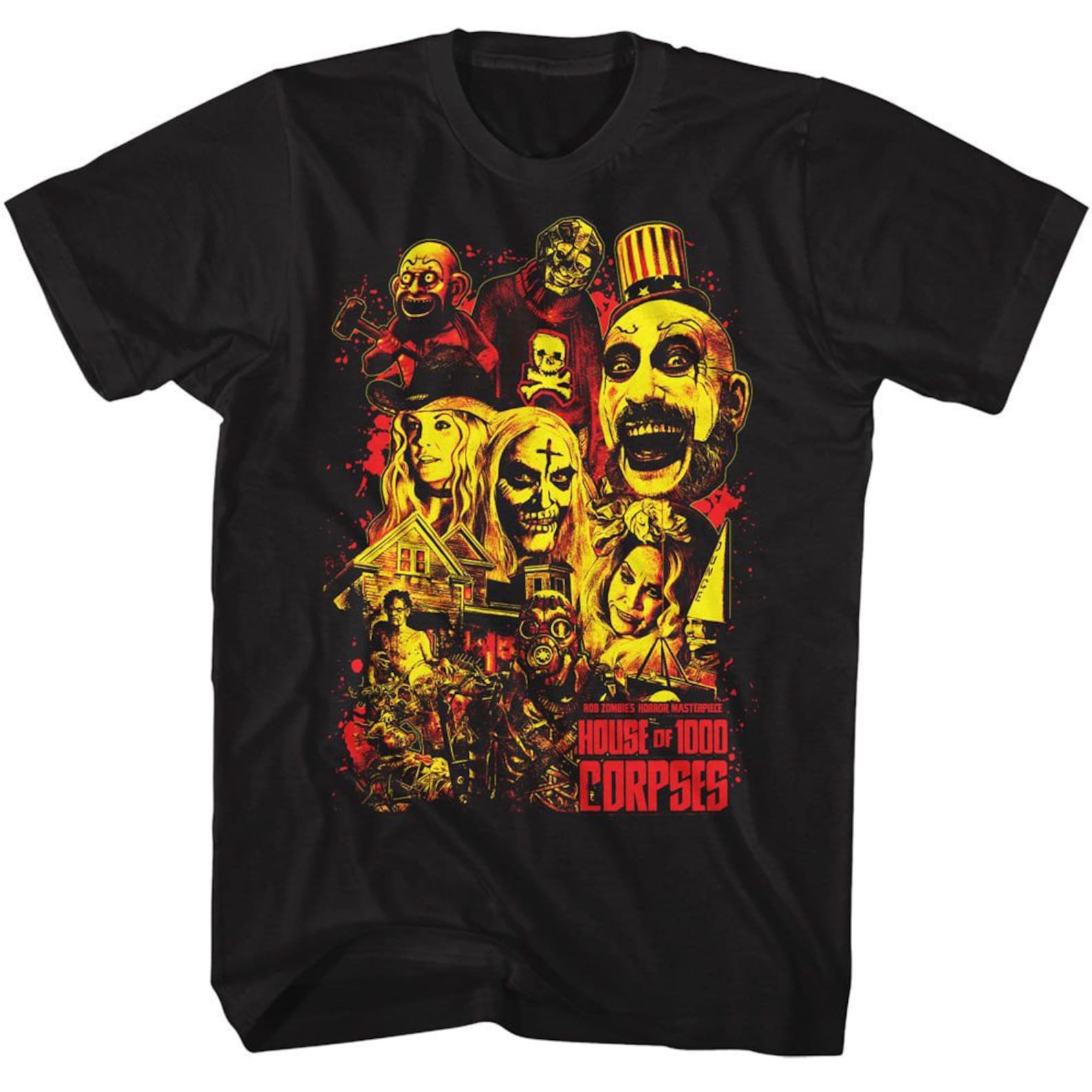 House Of 1000 Corpses Collage Art Black T-Shirt S