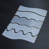 5Pcs Clear Acrylic Quilting Rulers Quilting Templates Double Side Wavy Quilting Rulers Stencils For Patchwork Project