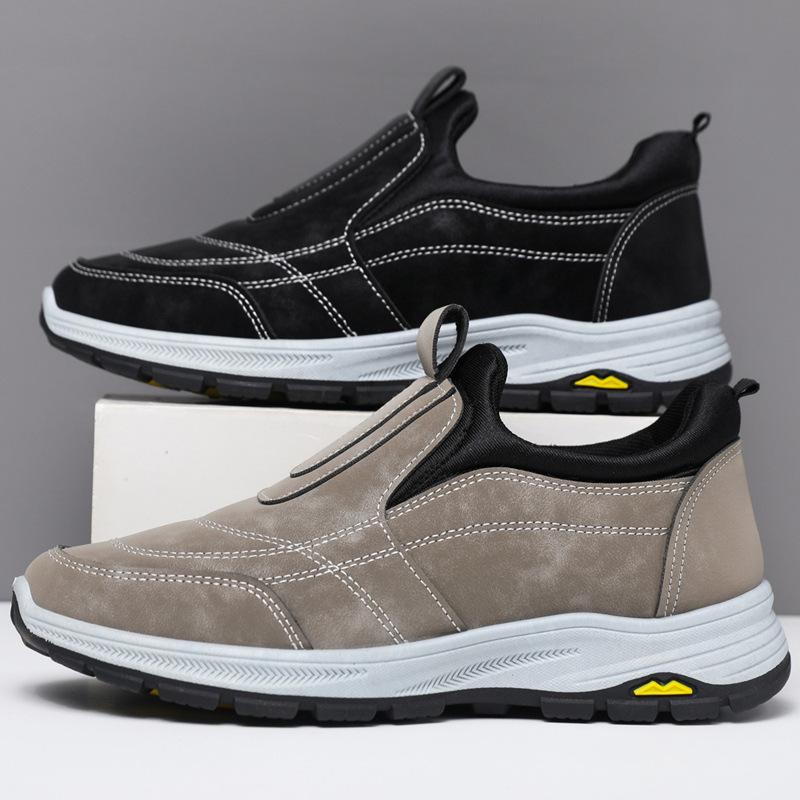 Spring and Autumn New Outdoor Leisure Sports Elderly Walking Shoes Men's Mountaineering Running Shoes Trendy and Fashion