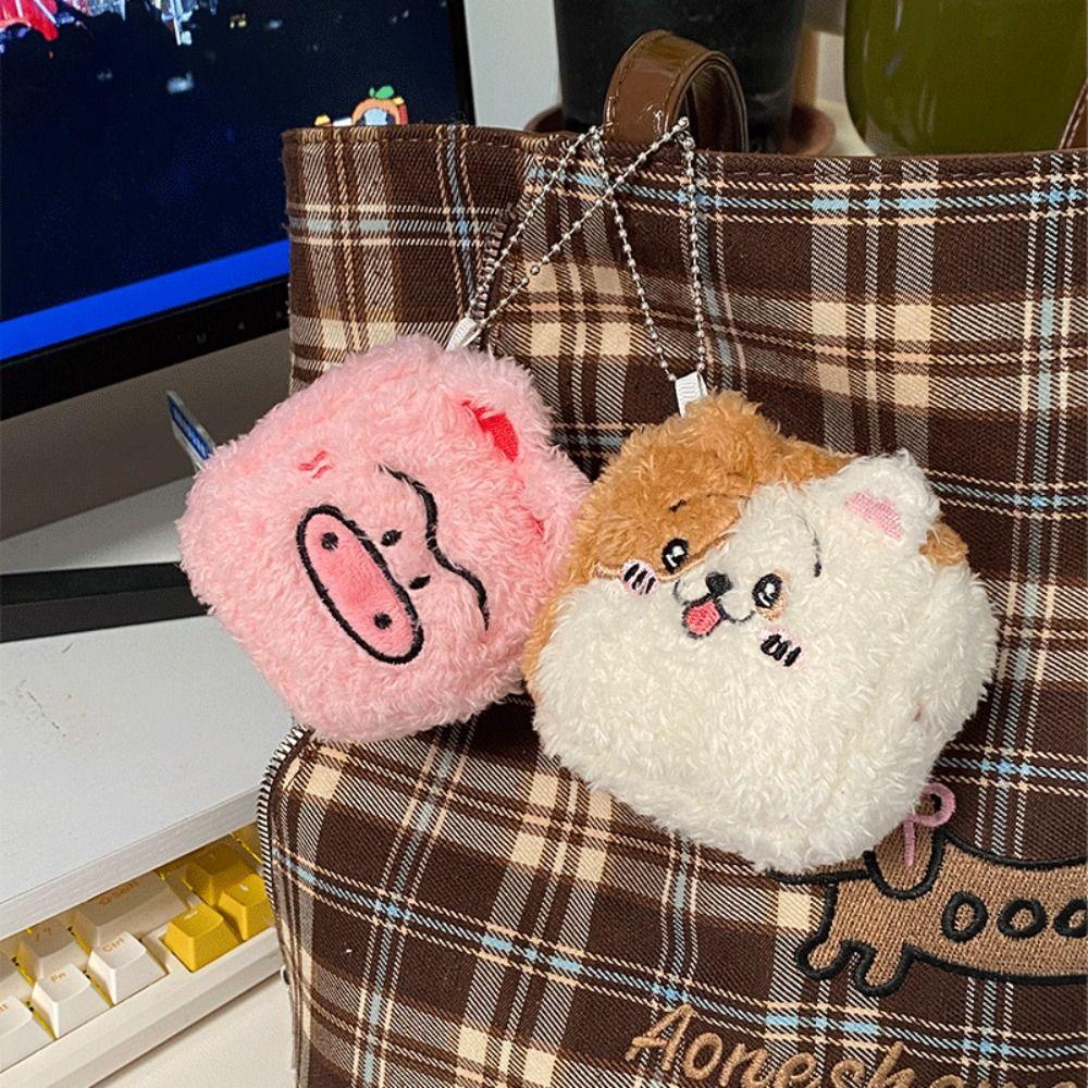 Bag Charm Plush Dog Keychain School Bags Plush Pendant Plush Little Pig Pendant  Small Pendant