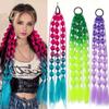 1Pcs Synthetic Wig Lantern Bubble Ponytail Multicolour Fake Braid  Girl Street Photo Modeling Lantern Long Braid