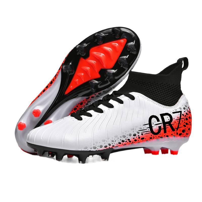 High-top football shoes, broken nails, artificial turf AG nails, leather feet, boys and girls, student training sneakers