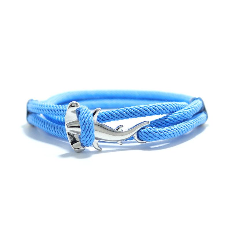 Ocean Animal Shark Bracelet Homme Female Multi-layer Adjustable Charm Braslet Camping Jewelry Beach Accessories Gift For Lovers