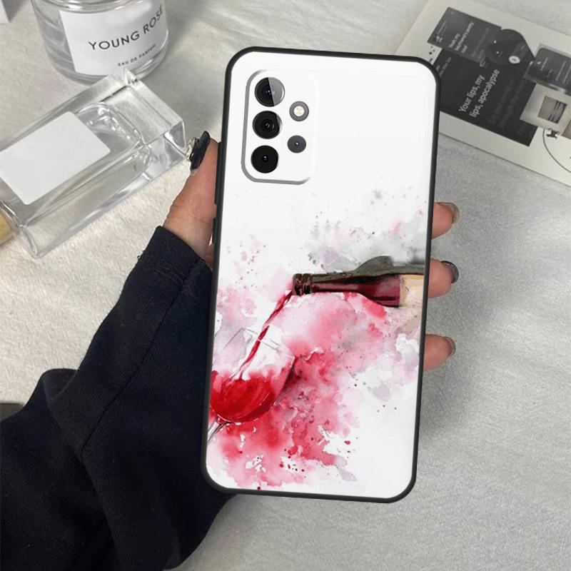 Rotweinglas Kunsthülle Für Samsung Galaxy A06 A16 A26 A36 A56 A53 A32 A52 A33 A13 A55 A35 A15 A14 A34 A54 A17