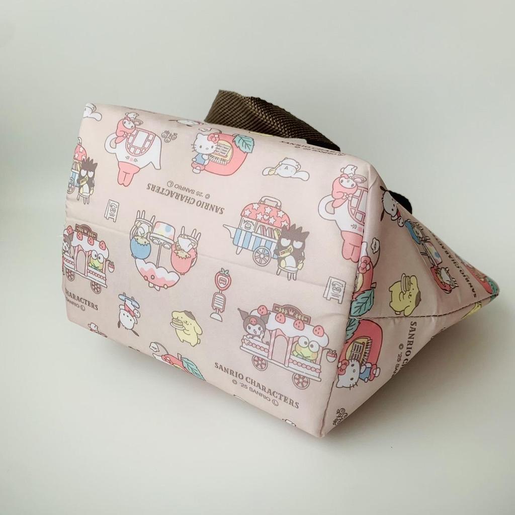 Sanrio Characters Lunch Bag & Bottle Holder 2-Piece Set Insulated Cooler Bag Beige Japan