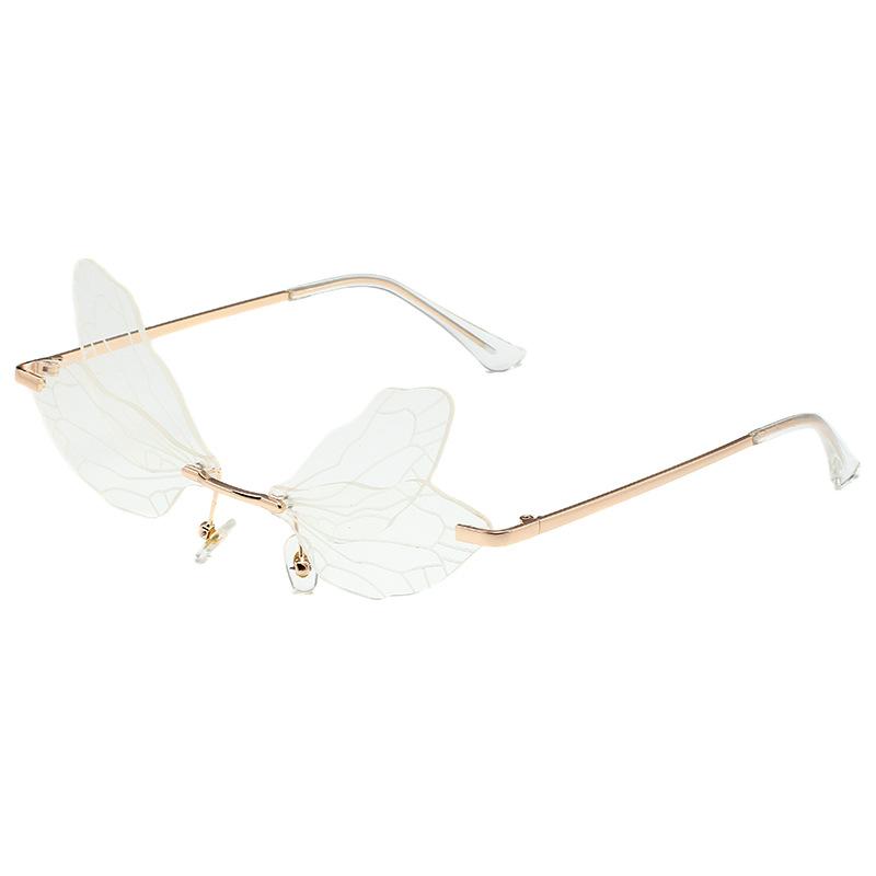 

Персонализированные солнцезащитные очки с крыльями стрекозы Женские для танцев, для подиума, Преувеличенные, с градиентным изменением цвета, Солнцезащитные очки, Очки, Тренд