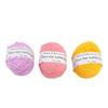 3pcs Tufting Yarn Soft Cotton 8 Strands Bright Colors Crochet Hooks Yarn for Beginners for Coaster