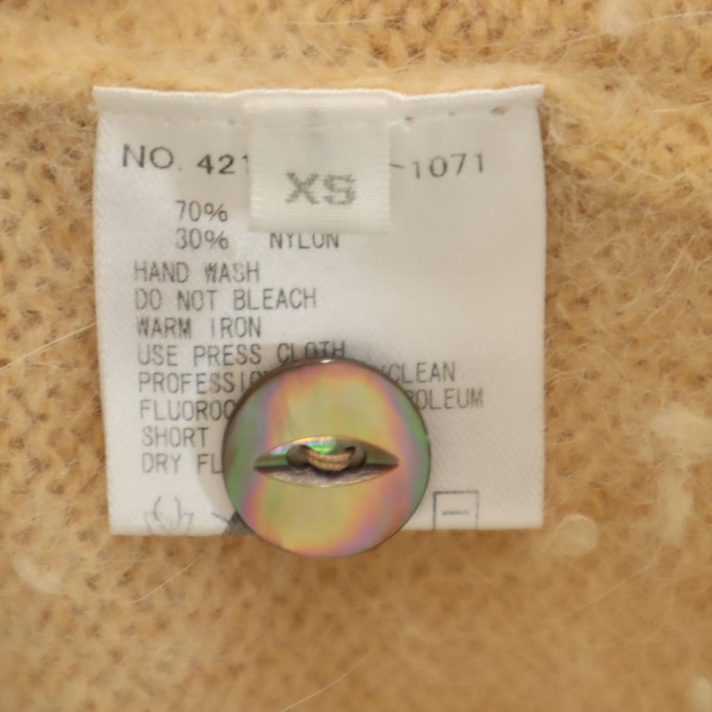 Ron Herman Long Sleeve Knit Cardigan XS Pale Orange Women Used