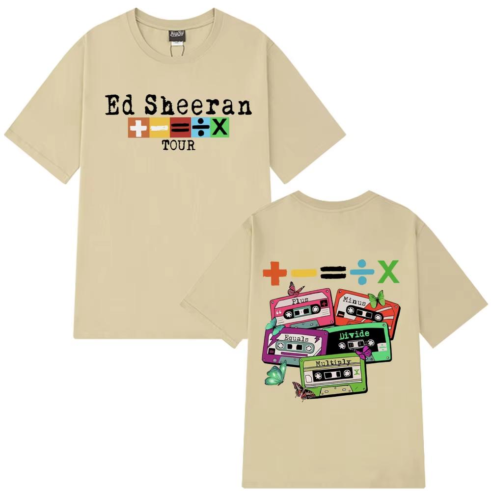 Ed Sheeran Concert Tour TShirt Fans Gift Summer Cotton Casual Short Sleeve T-shirt Men Women Vintage Harajuku T Shirt Streetwear