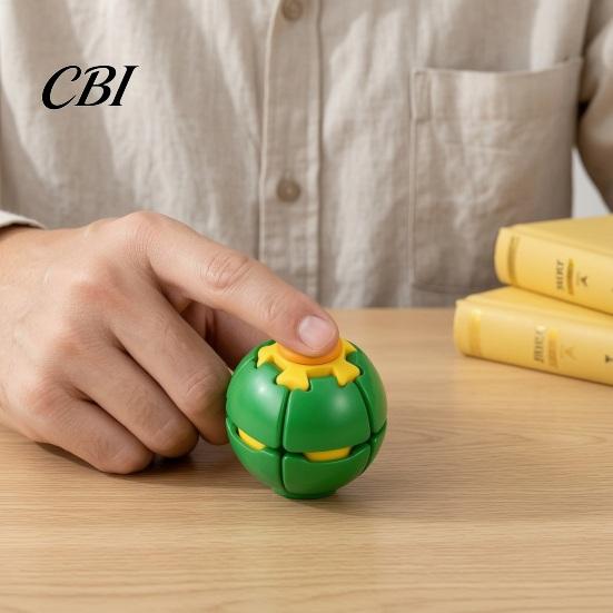Anxiety Relief Fidget Spinner 3D Printed Press Spinning Ball, Stress Spinner, Device Rotating Splicing Ball Desk Toy for Kids Teens Adults Gadget