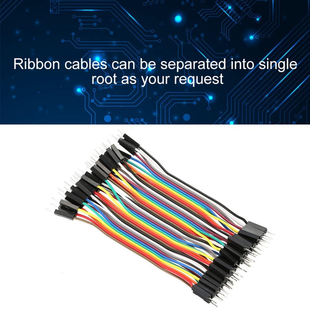 3 PCS M To F / M To M / F To F Breadboard Jumper Wires 40 Pin Ribbon Cables Dupont Wire Arduino