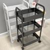 Multi-Layer Mobile Storage Rack for Bathroom, Kitchen, Bedroom & Bedside Snacks
