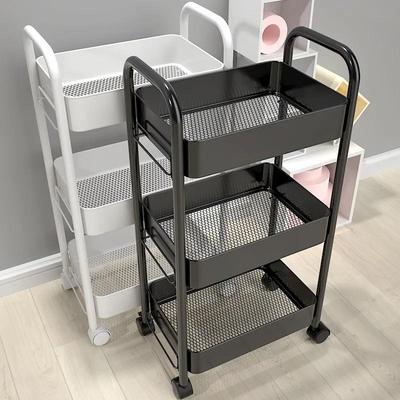 Multi-Layer Mobile Storage Rack for Bathroom, Kitchen, Bedroom & Bedside Snacks