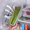 Refrigerator Storage Box Clear Fridge Organizer Fresh Vegetable Fruit Box Drain Basket Food Storage Container Kitchen Organizer