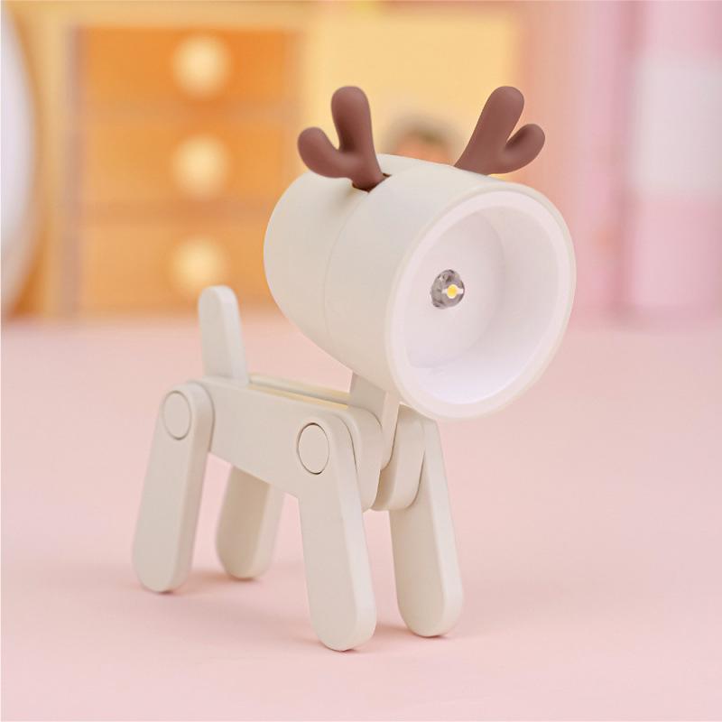 Adorable Mini Desk Lamp Puppy Night Light for Bedroom & Dorm