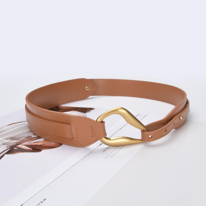 Leather Decorative Belt Large Trench Coat Sweater Elastic Wide Belt Waist With Waist Seal With Dress