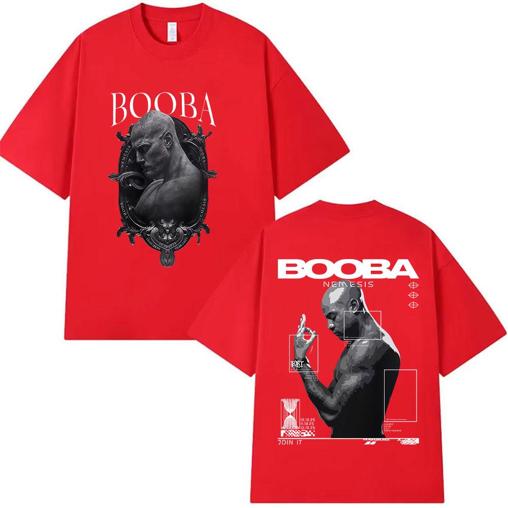Rapper BOOBA Tour Album 2025 Graphic T Shirt Mens Retro Gothic Hip Hop Short Sleeve Tshirts Man 100 Cotton Tshirt Streetwear