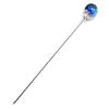 Sea Drop Kanzashi Hairpin, Glowing Firefly Glass Bead, Yonaguni Blue, 14mm, Luminous Silver, Single Hair Ornament, Japanese Style, for Yukata,